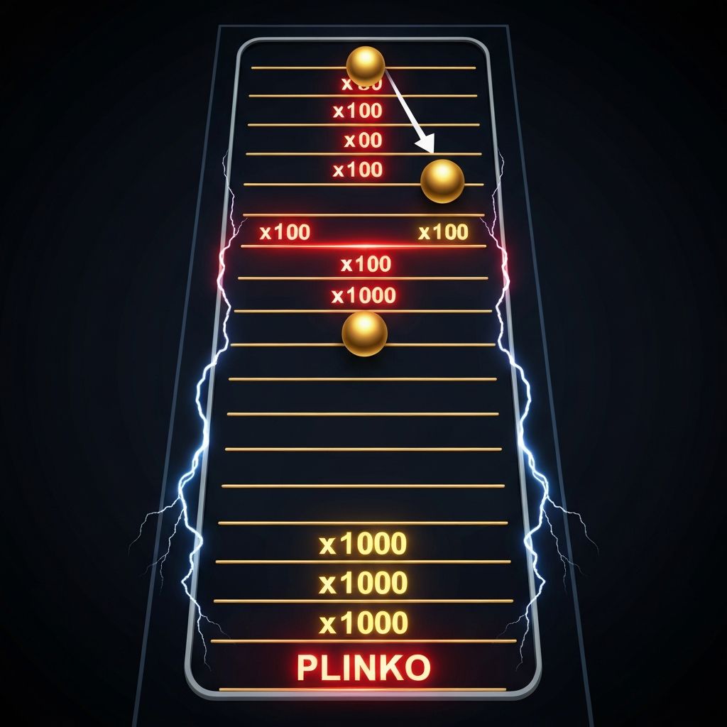 Стратегия высокого риска в Plinko